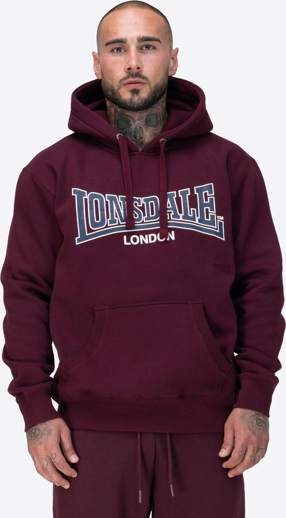 Lonsdale London Kapuzenpullover Herren SELLAN rot M