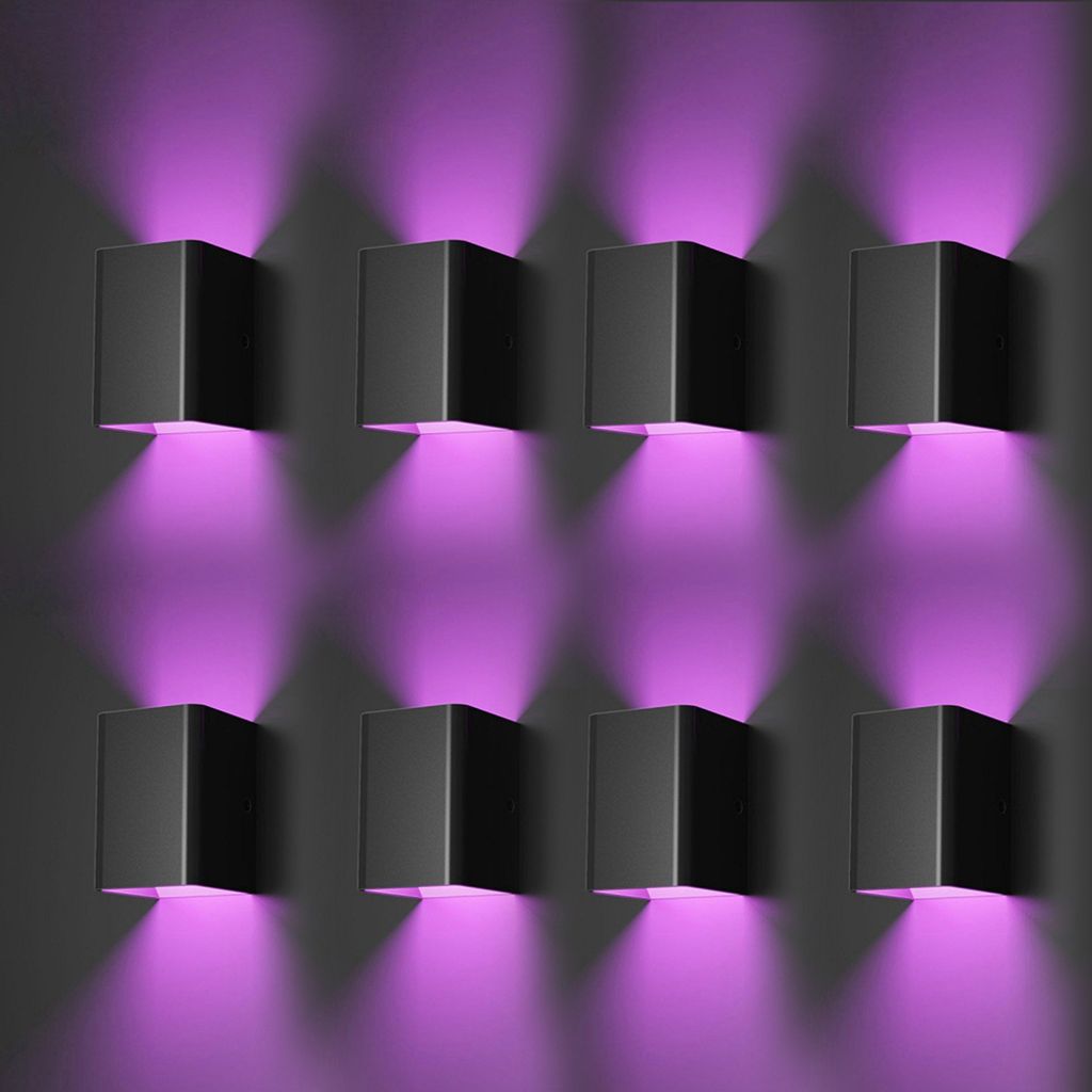 8x Appliques murales modernes Led Noir Appliques Image du produit 