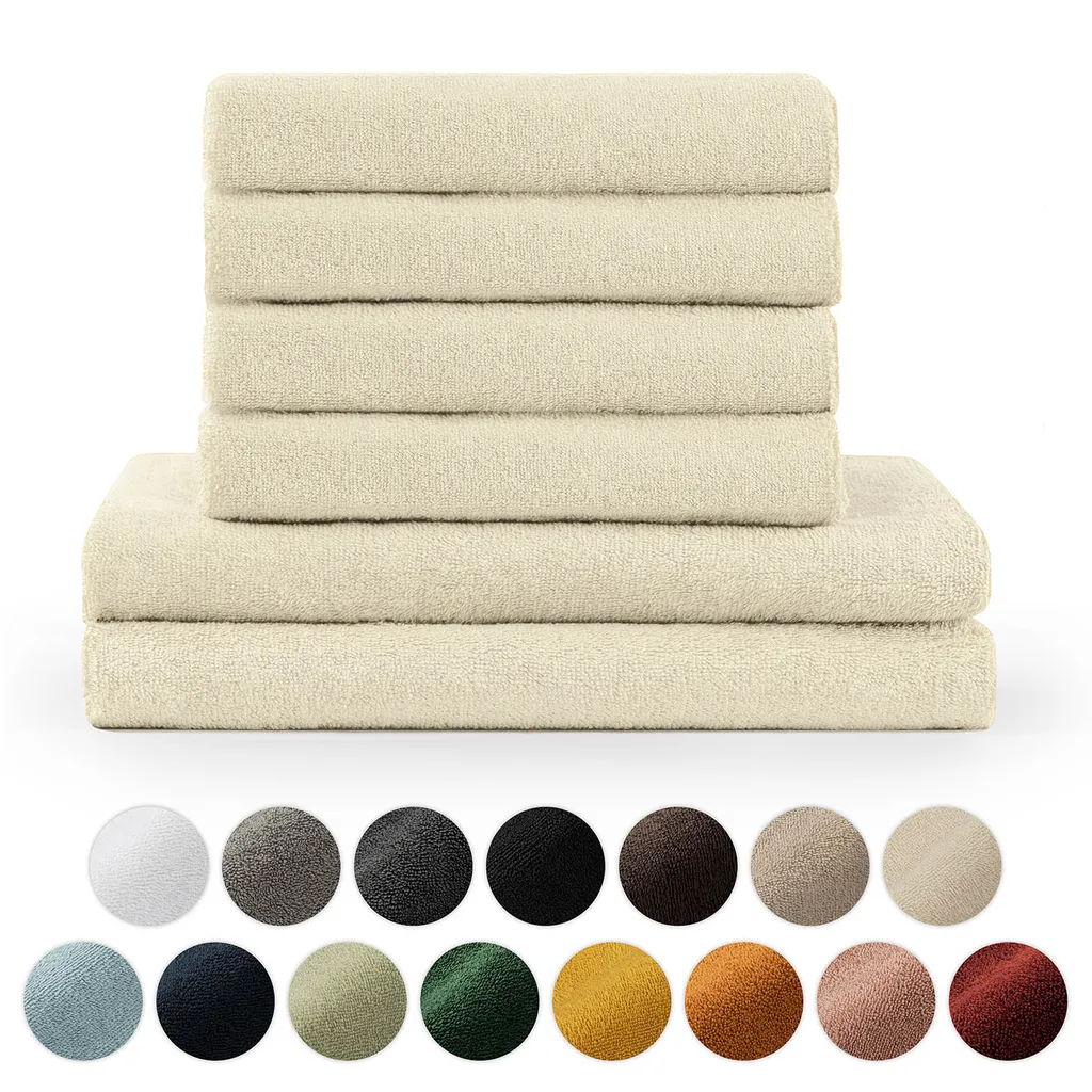 Set 4 Asciugamani Blumtal Cotone 500g/m² Sabbia Oeko-TEX Premium