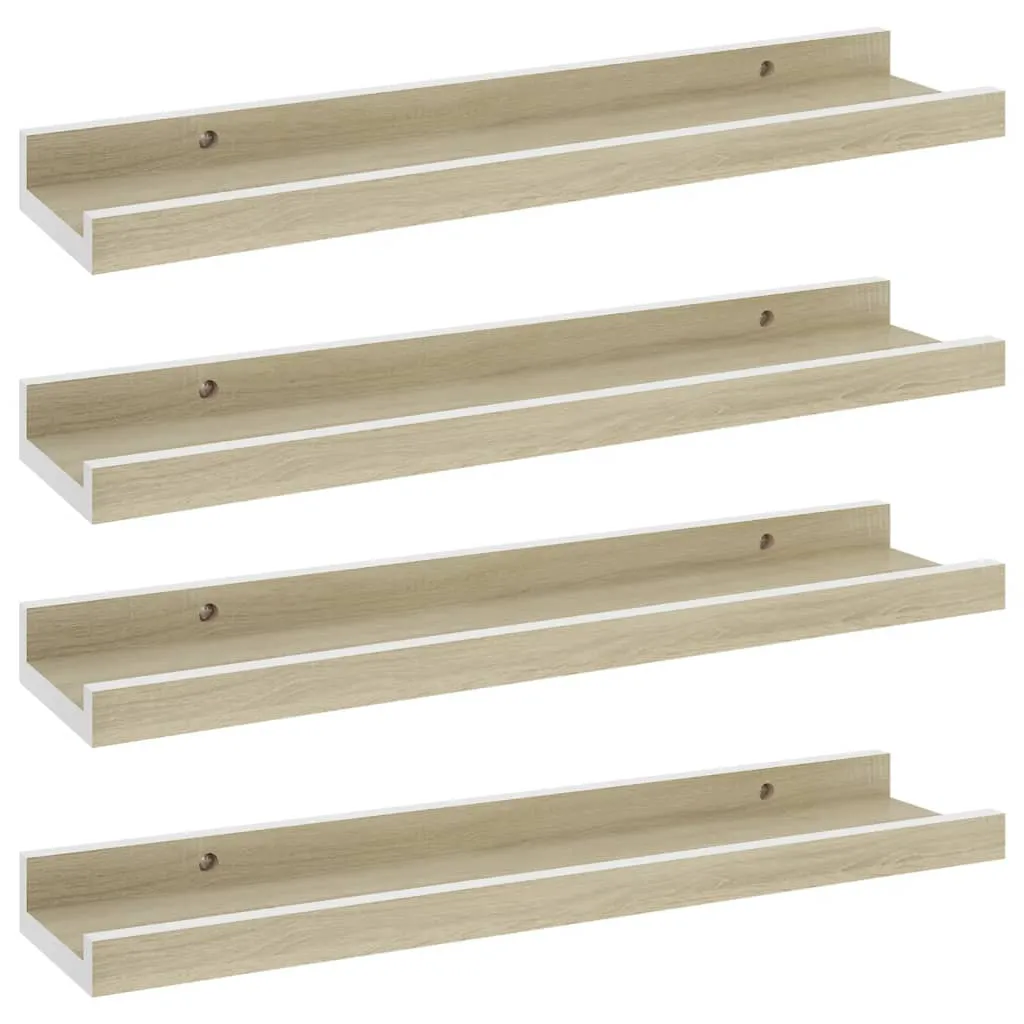 Optimisation Espace Mural : Lot de 4 Étagères 40 cm pour Petits Objets