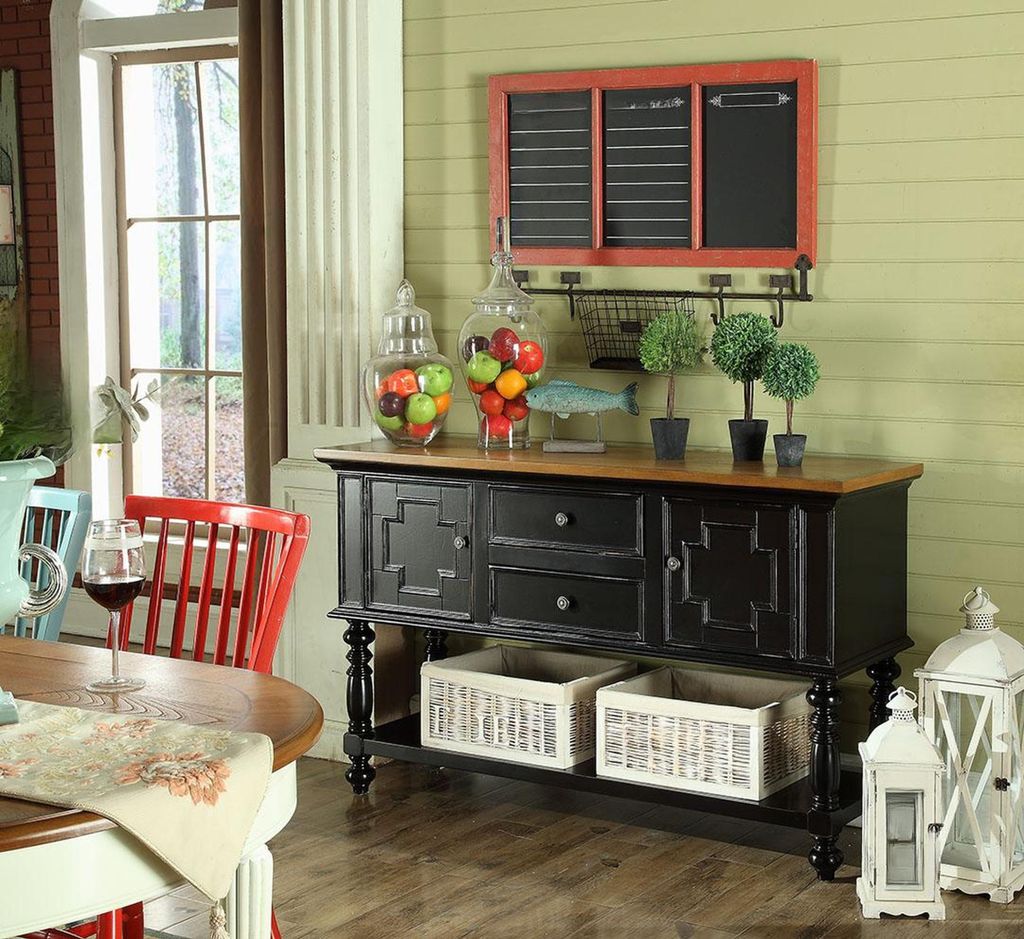 Hochschrank Kommode Anrichte Wohn Esszimmer Kommoden aus Holz Sideboard Anrichte