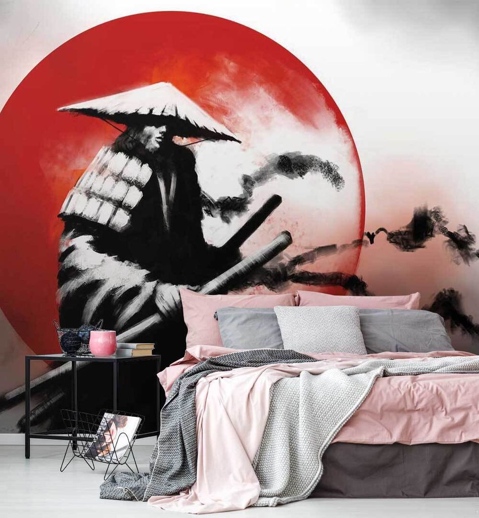 Fototapete Japanischer Kämpfer, Material:Premium Vlies 150g/qm, Größe Tapete:455 x 300cm