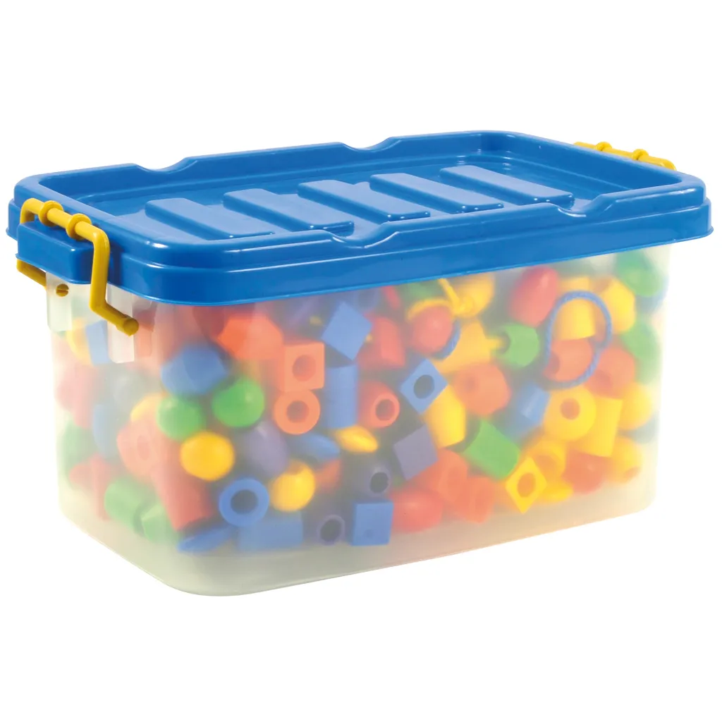 Perles à enfiler pour enfants - Grand baril de 364 perles multicolores - 2