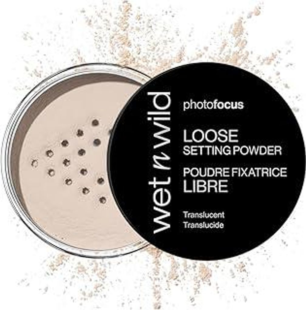 Photo Focus Loose Setting Powder, Seidiges Gewichtsloses Fixierpuder zum Fixieren, Mattieren, Öl absorbieren und Backen, Weichzeichnungseffekt, Tr...