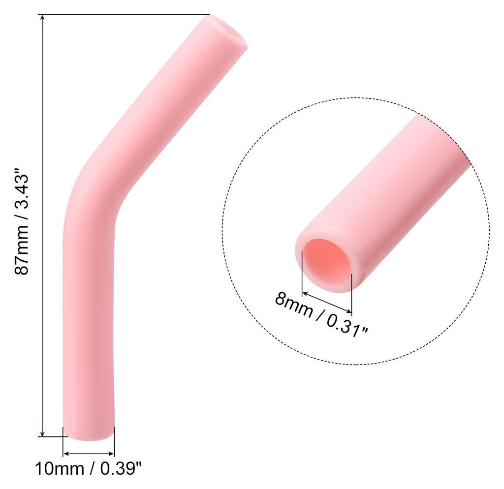 8Stk Silikon Strohspitzen Silikon Stroh Winkelspitze Weich Wiederverwendbar Metall Stroh Abdeckungen Passend fš¹r 8mm/0.31" AD Edelstahl Strohhal...