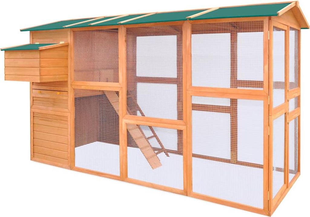vidaXL Hühnerstall Holz 295x163x170 cm