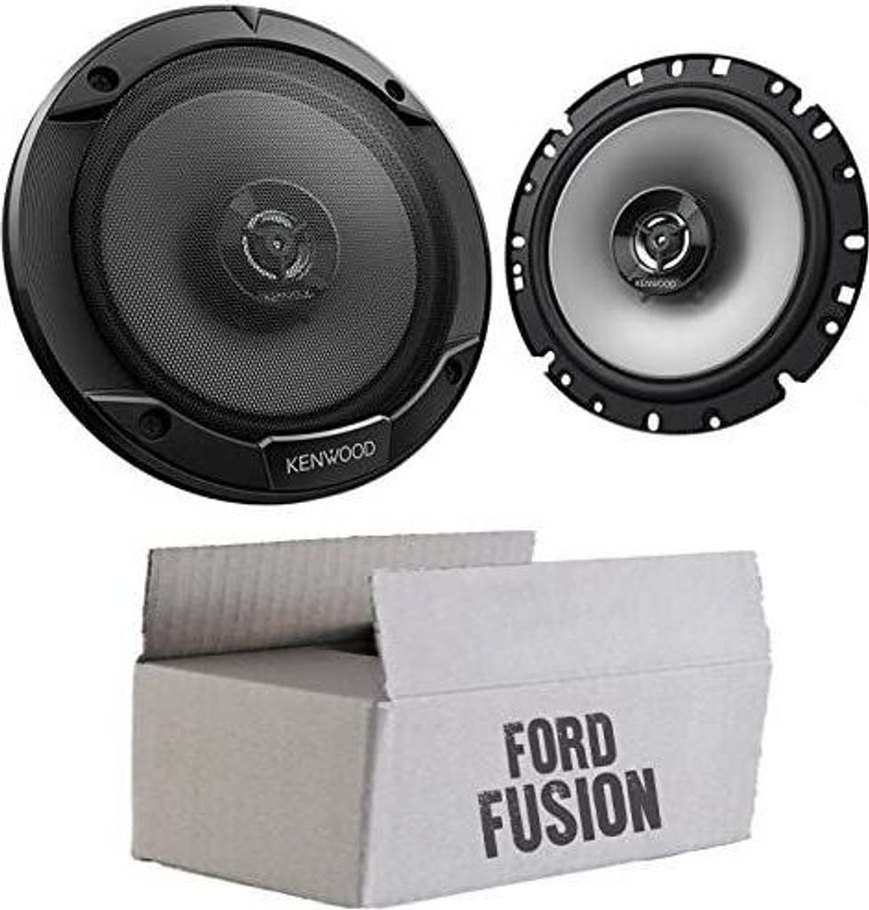 Lautsprecher Boxen Kenwood KFC-S1766 - 16,5cm 2-Wege Koax Auto Einbauzubehör - Einbauset passend für Ford Fusion Front Heck - justSOUND
