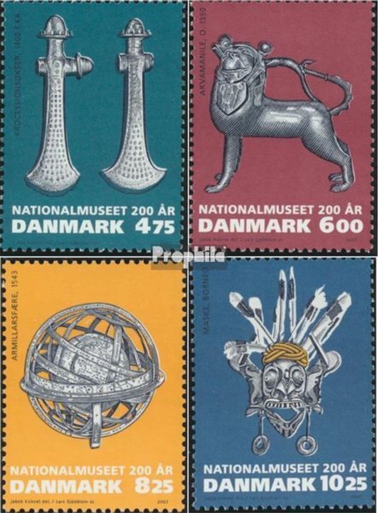 Briefmarken Dänemark 2007 Mi 1462-1465 (kompl.Ausg.) postfrisch Nationalmuseum