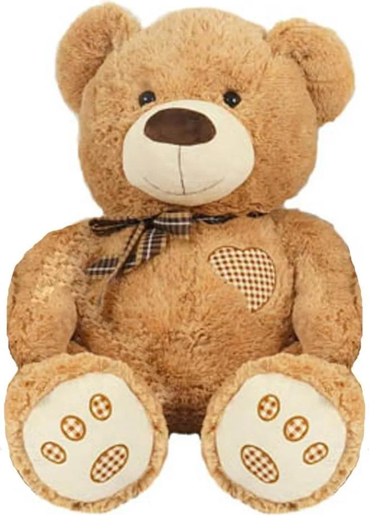 Peluche ours marron 80 cm Honey Bobby pour décoration de chambre bébé