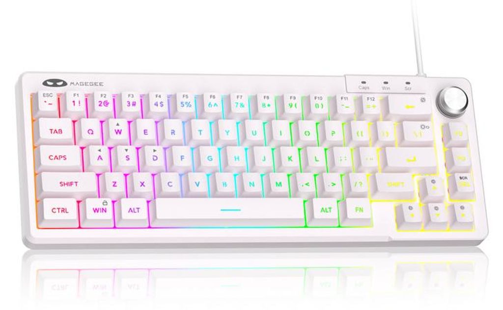 65% Gaming Tastatur RGB kabelgebunden, 66 Tasten Membran Produktbild 