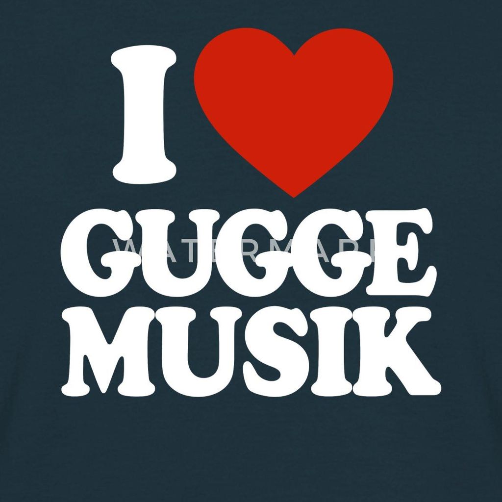 Spreadshirt I Love Gugge Musik Karneval Männer T-Shirt, S, Navy