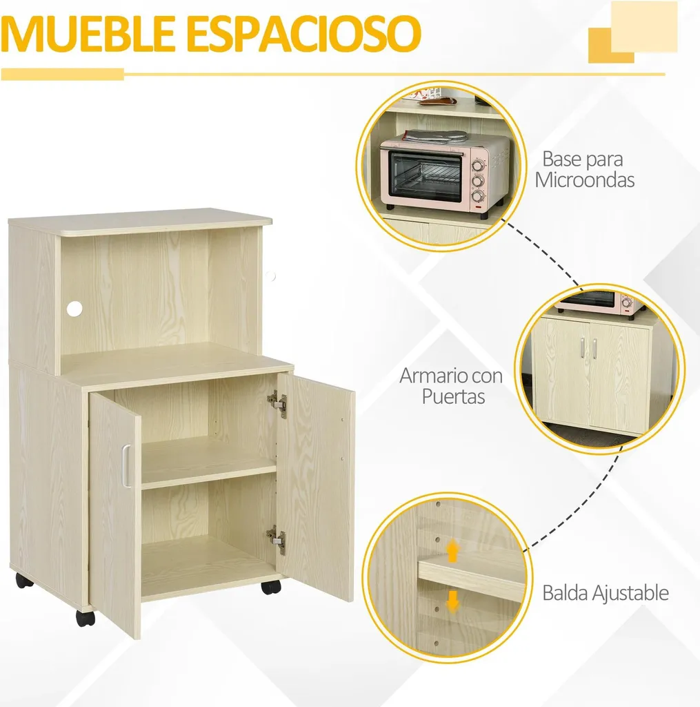 Buffet Bas Meuble de Salon Polyvalent avec Espace de Rangement Ajustable