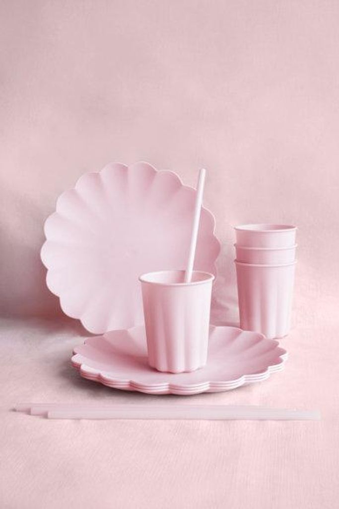 Cannucce di plastica rosa da 23 cm - Perfette per le vostre Immagine del prodotto 
