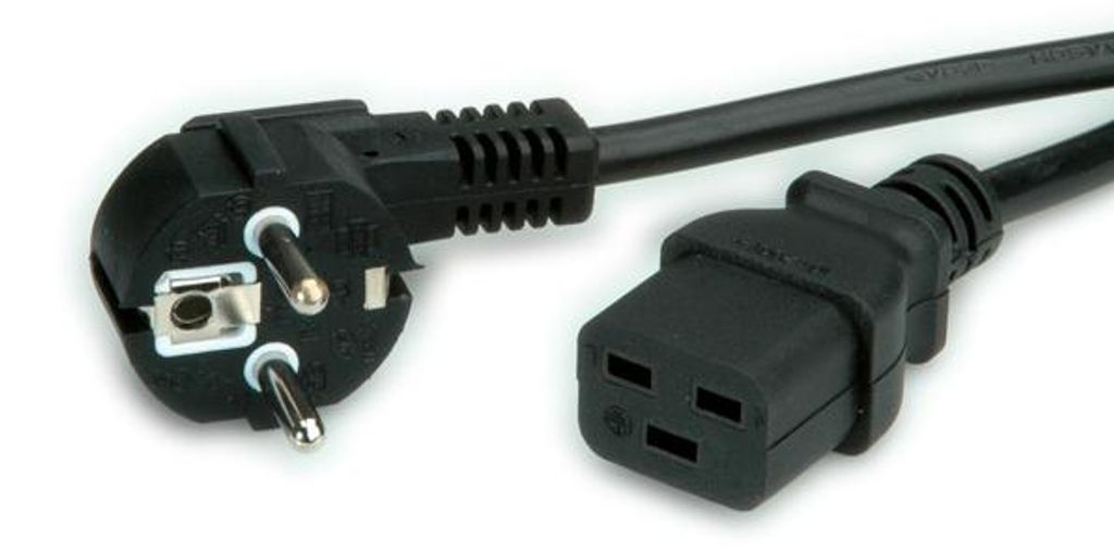 VALUE Netzkabel Schutzkontakt- IEC320-C19 16A, schwarz, 2,0 Produktbild 
