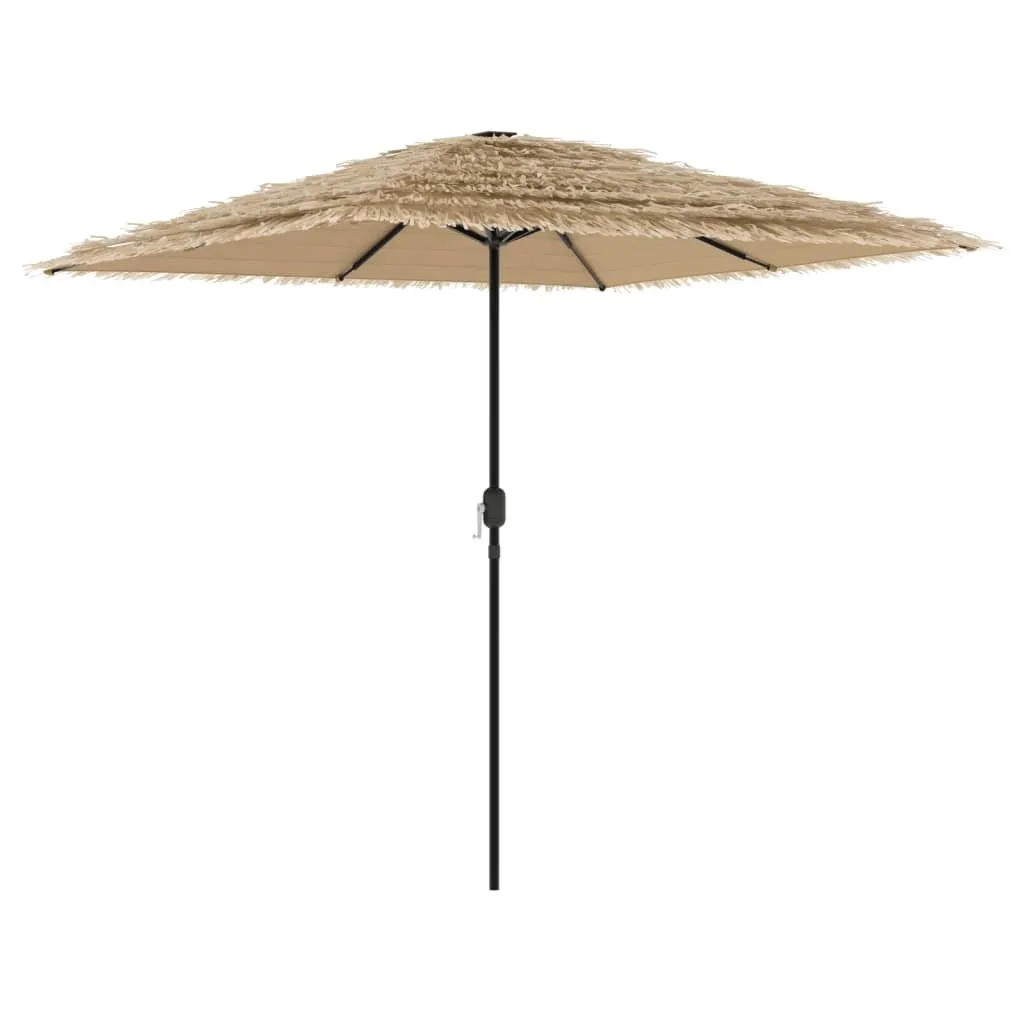 vidaXL Ombrellone da Giardino Marrone 248x248 - Palo in Acciaio Robusto