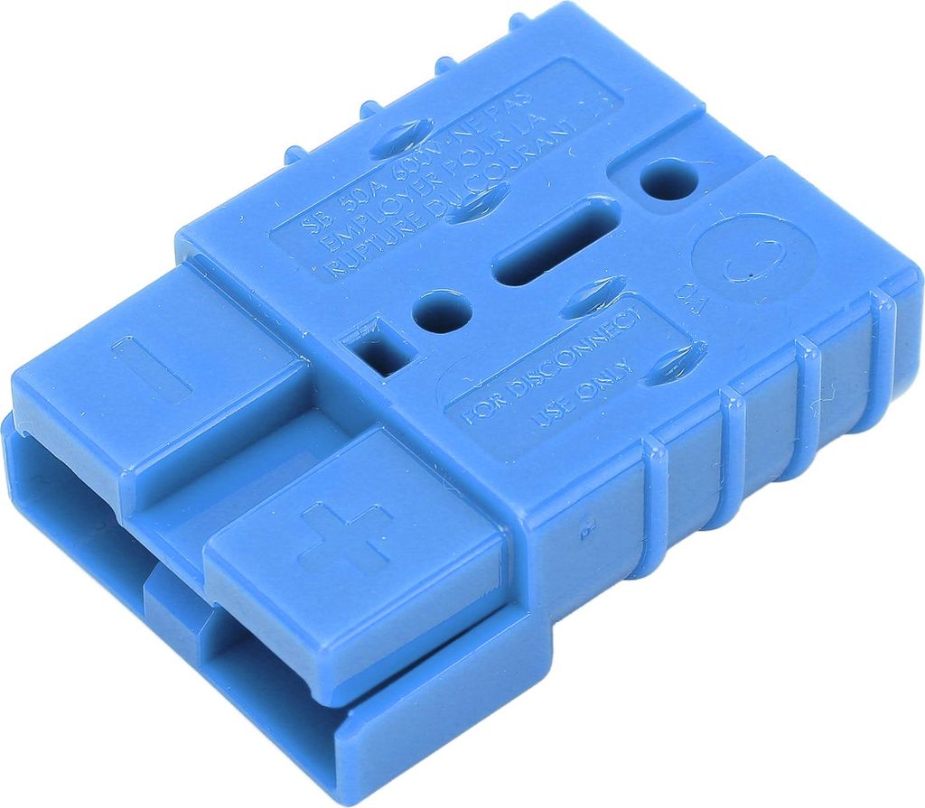Stromanschluss 50A 600V SB50A Crimpzubehör mit 2 Stück Klemmen für Batterie Blau