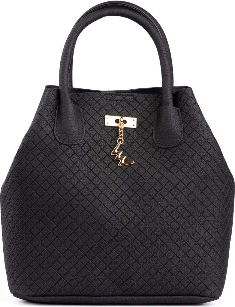 Sac noir Vuch Esperance avec bandoulière - Sac à main chic et rigide