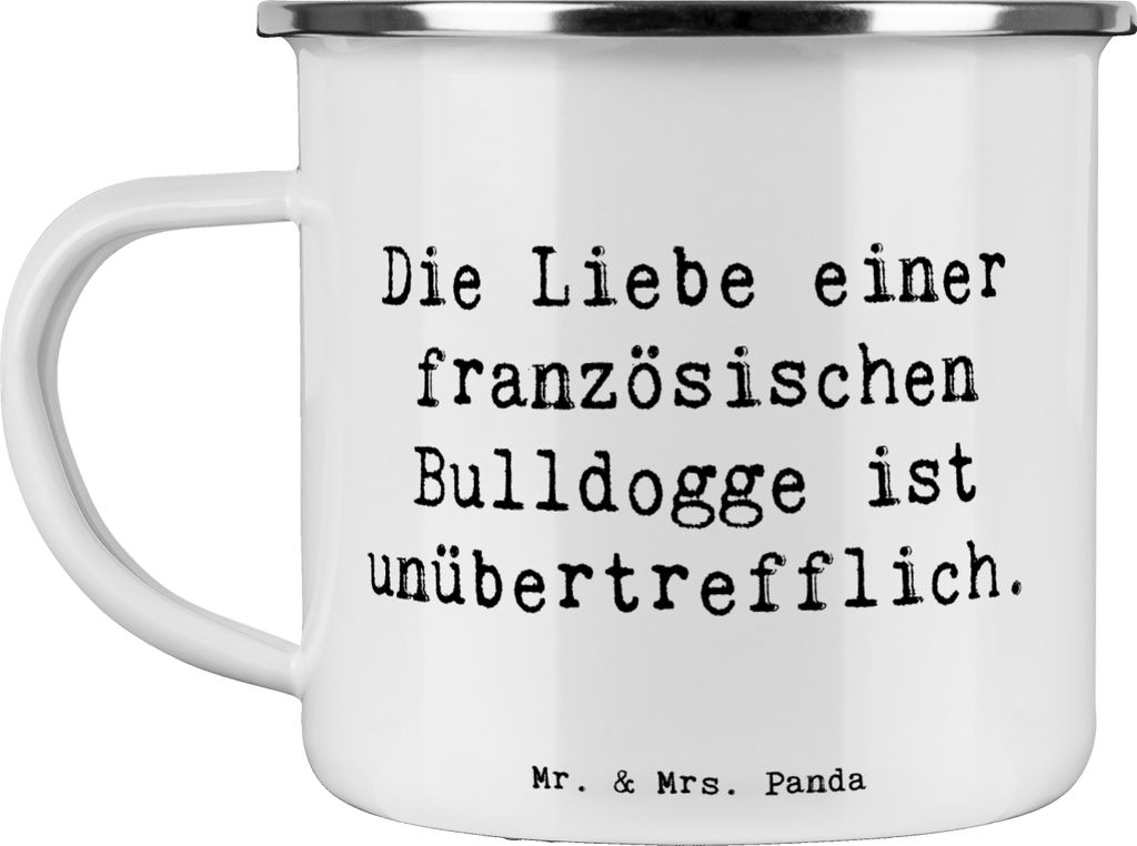 Mr. & Mrs. Panda Pott Spruch Französische Bulldogge Liebe - Weiß - Geschenk, Verbindung Mensch und Hund, charmante Vierbeiner, Zuneigung, Kaffeep...