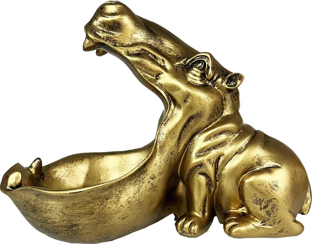 Nilpferd-Statue, Kunstharz, Nilpferd-Figur, großes Maul, Nilpferd, Bonbonniere, Schlüsselschale, Skulptur für Zuhause, Büro, Schreibtisch-Dekor