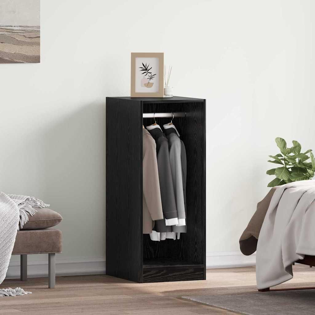 Eleganter Kleiderschrank mit Regal Schwarz Eichen-Optik 41 x 48 x 102 cm GermanyMöbel 37856 - Garderobenständer