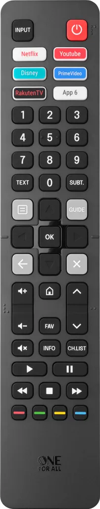 Télécommande ONE FOR ALL URC4916 pour téléviseurs Hisense - Noire