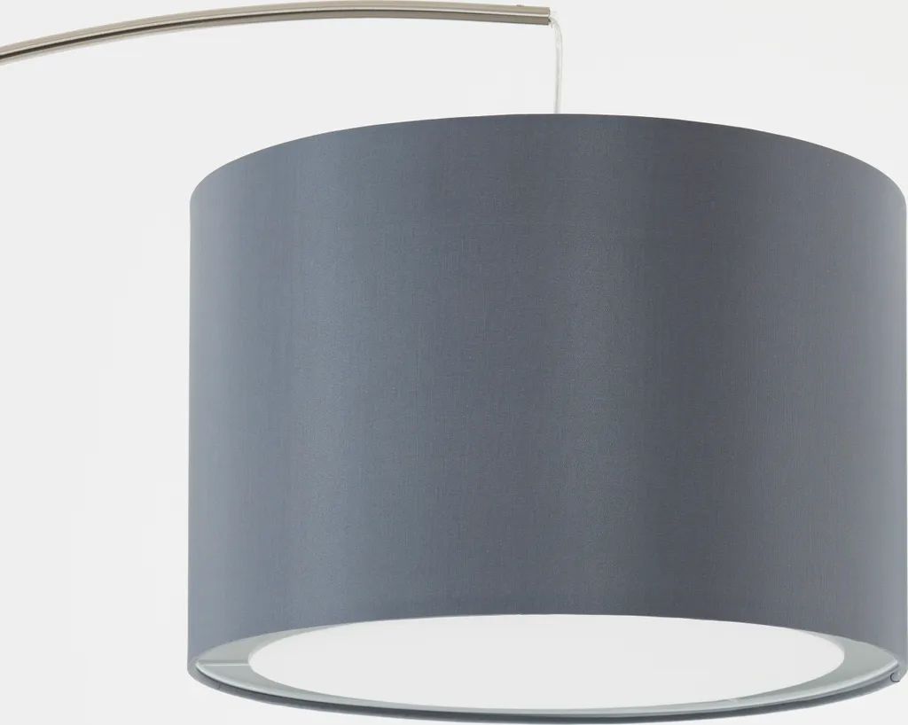 Lampe sur pied arc avec interrupteur - Finition fer gris Clarie E27