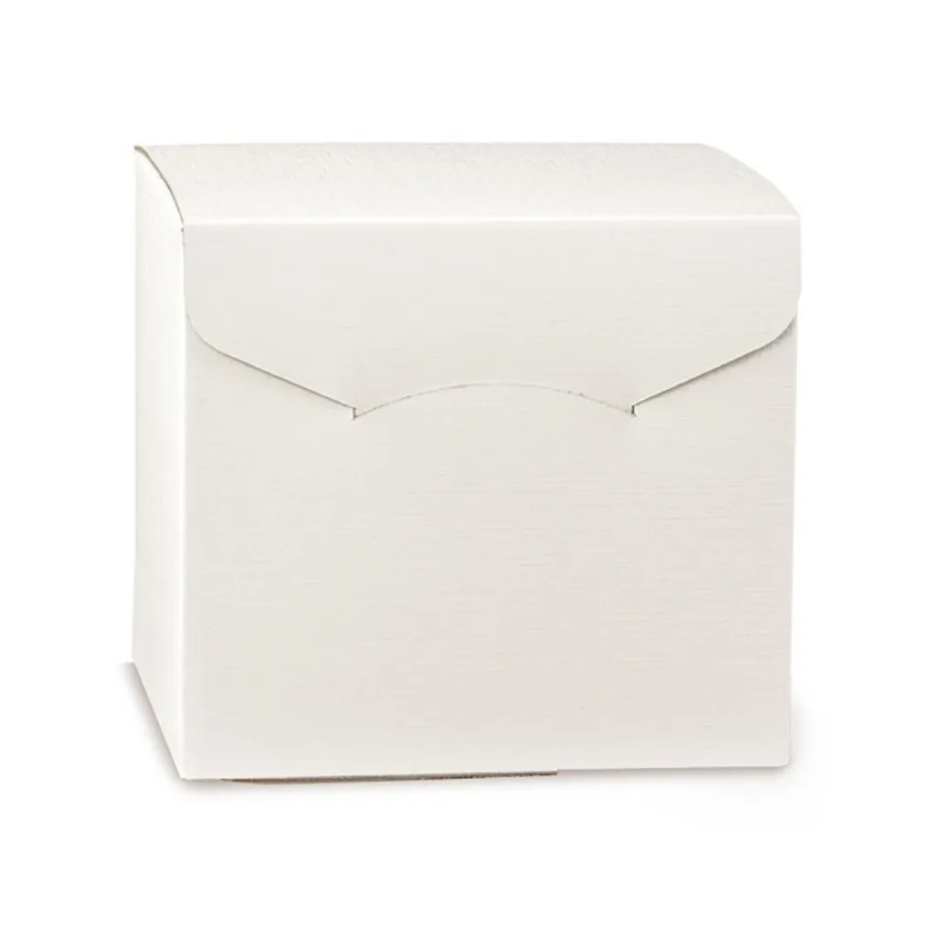 30 Scatole Regalo Bianche Personalizzabili 24,5x15 cm Carta Patinata