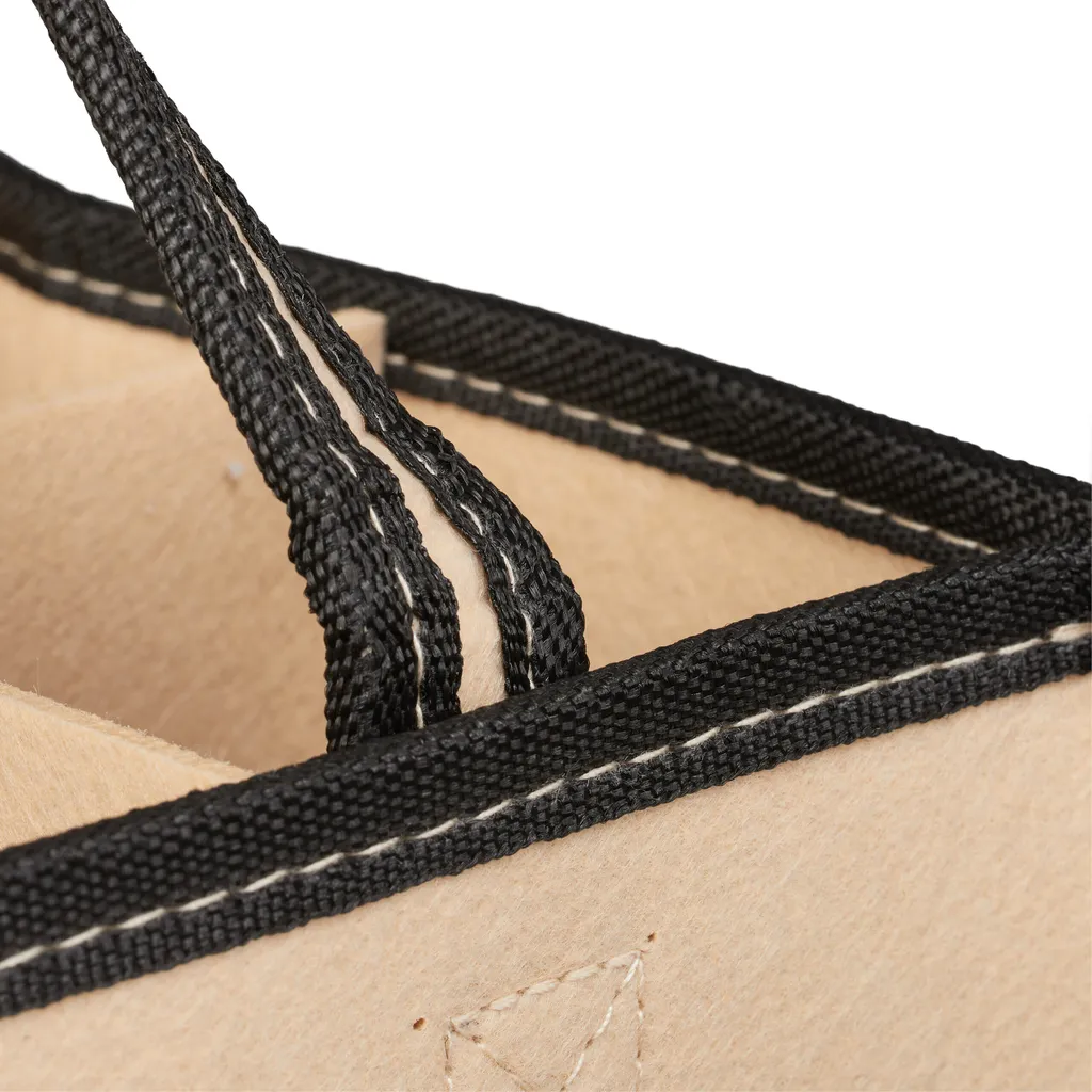 Borsa Porta Bottiglie In Feltro Borsa Portabottiglie In Feltro 2 Pezzi – Con Divisorio Rimovibile, Manico, 24x18x28 Cm, Ideale Per Vino E Regali Borsa Regalo Bevande 24x18x28cm