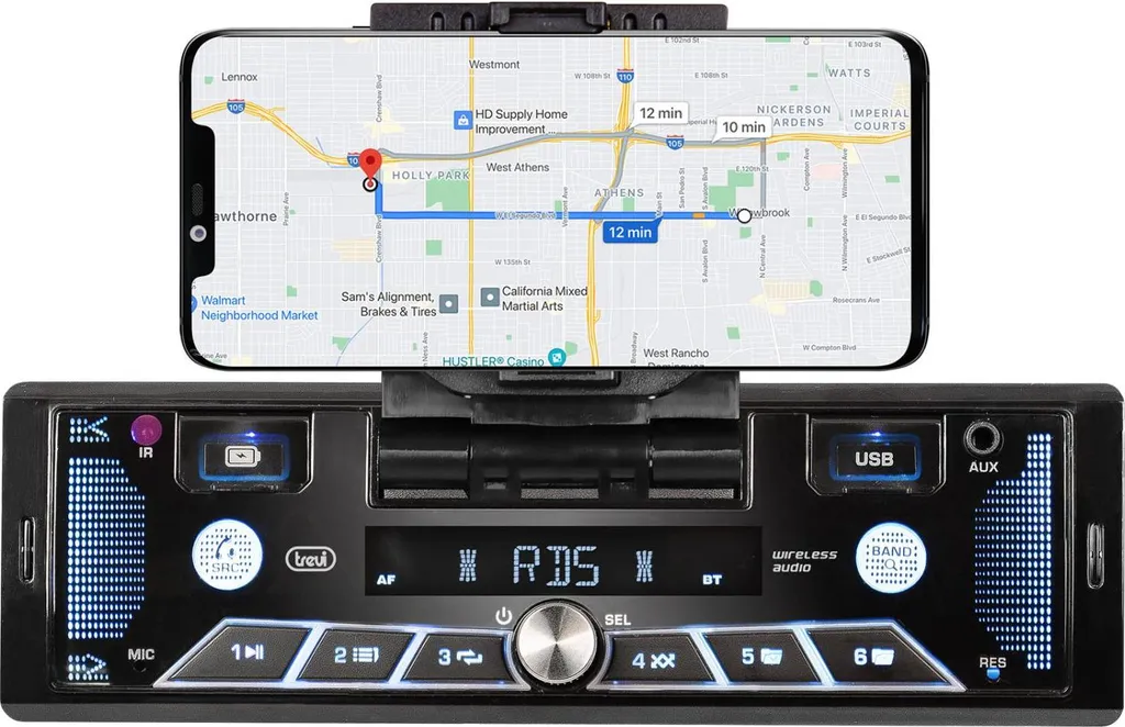 Autoradio FM Stéréo Trevi SCD 5602 Lecteur MP3 USB avec Écran Innovant