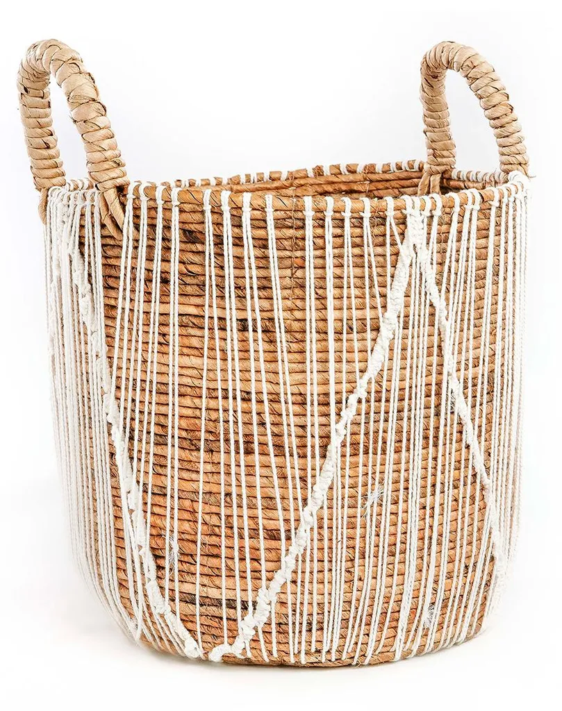 Cache-pot ou panier de rangement naturel pour cacher le désordre 48cm