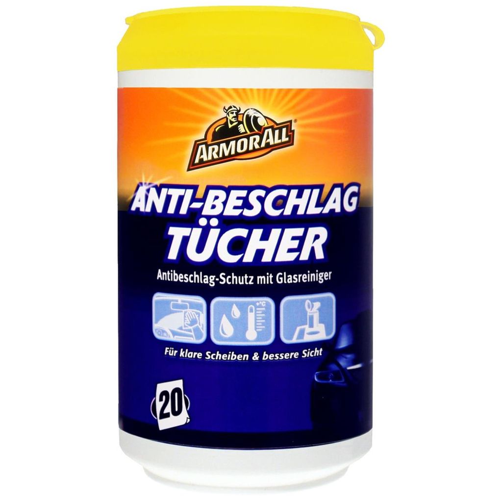 Armor All Anti-Beschlag 20 Tücher - Klare Scheiben & bessere Sicht (1er Pack)