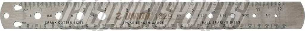 Réglette de Mesure pour Rayons de Vélo Unior 1629 en Alu Durable