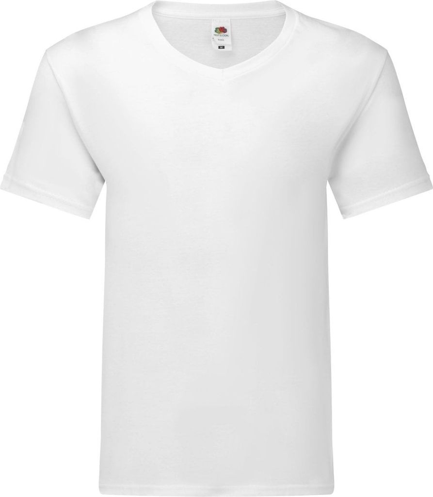 Fruit of the Loom - "Iconic 150" T-Shirt V-Ausschnitt für Herren BC4794 (3XL) (Weiß)
