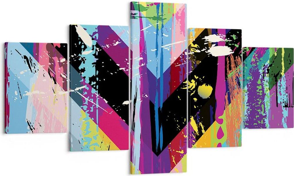 Bild auf Leinwand - Leinwandbild - Abstraktion modern - 125x70cm - Wand Bild - Wanddeko - Leinwanddruck - Bilder - Kunstdruck - Wanddekoration - Le...