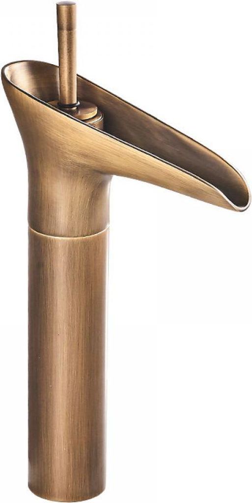 Waschtischarmatur, Wasserfall-Mischbatterie für Badezimmer, Warm- und Kaltwasser-einstellbare Waschtischarmatur, verchromtes Messing (A)