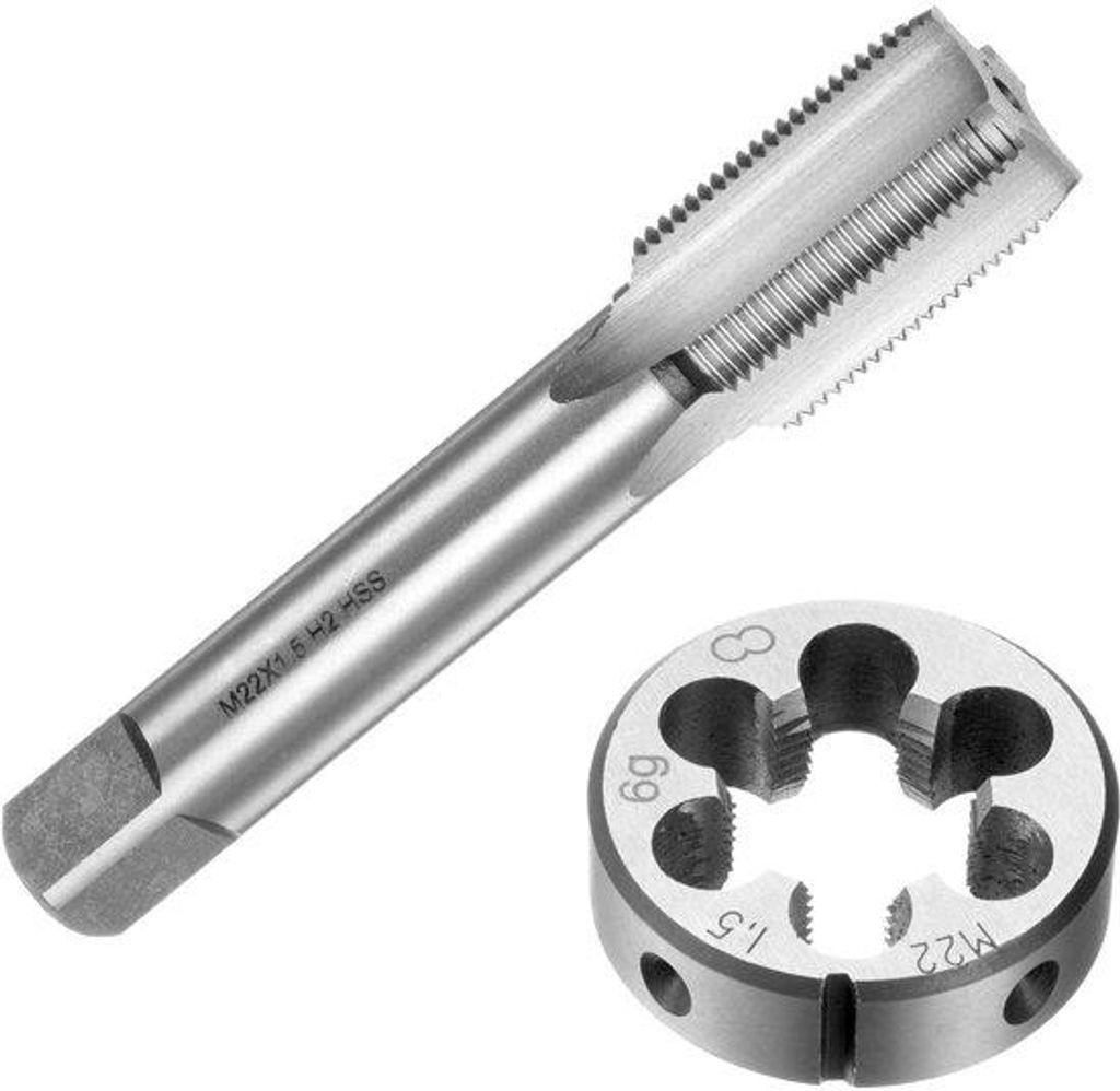 Metrische Tap- en Die-Set - Zware Kit - M22 x 1.5 - Für DIY und Reparatur - Mit Matrijs und Tap - Metallisch - Professionell
