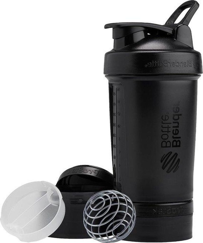 Handy-Shaker-Flasche 22 Onzen - Praktischer Shaker mit Trennwand und schwarzem Design