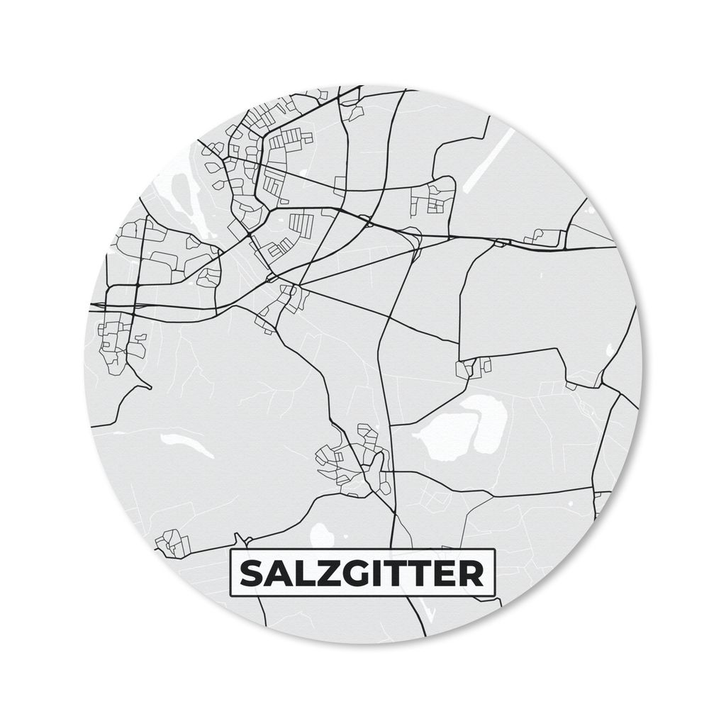 MuchoWow Mauspad Mousepad Deutschland - Karte - Stadtplan - Salzgitter 40x40 cm - Mousepads - Maus Mat - Pad - Mausunterlage - Schreibtisch Acces...