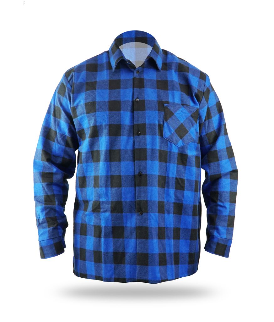 Flanellhemd blau Größe XXL, 100% Baumwolle