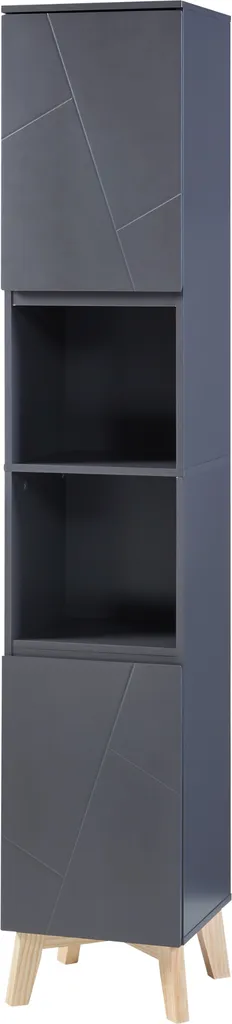Armoire de salle de bain grise Overath : finissez-en avec le désordre
