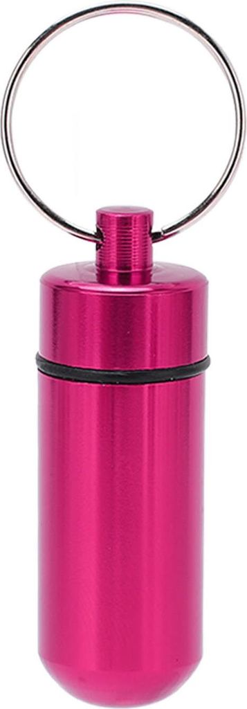 Aluminiumlegierung-Medizinflasche für den Außenbereich, tragbar, wasserdicht, feuchtigkeitsbeständig, Pink