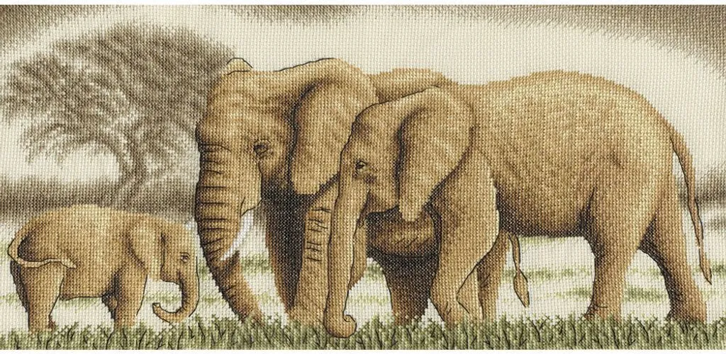 Cadeau Personnalisé Famille : Kit Broderie Panna Point de Croix 41x20cm
