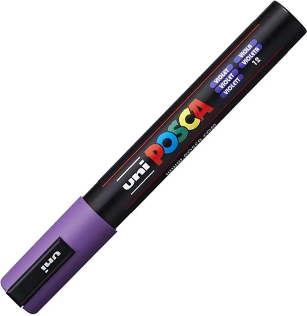 Stylo feutre POSCA PC-5M Violet pointe moyenne 1.8-2.5mm lot de 6 pièces