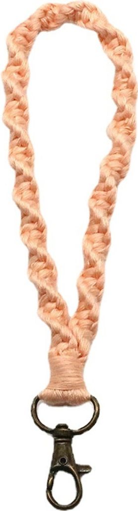 Baumwolle String Knitting Wristlet Keychain Armband mit Schlš¹sselringen Schnalle fš¹r Schlš¹ssel Kartenhalter Make-up Tasche Frauen M?dchen