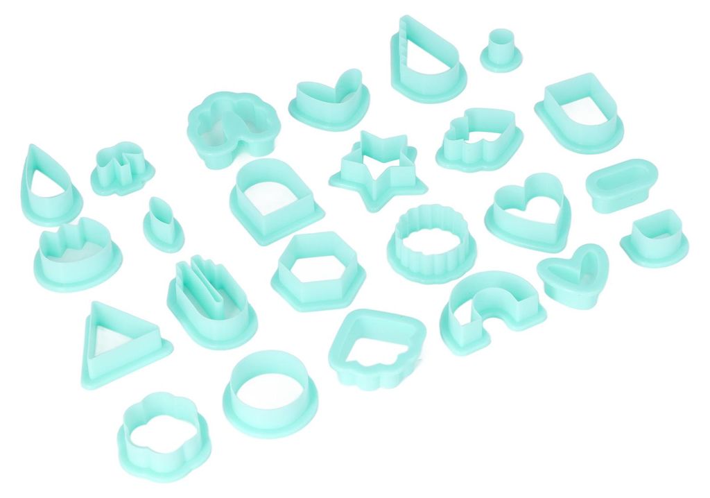 24-teiliges Set aus Polymer-Clay-Ausstechformen in verschiedenen Formen – Werkzeuge zum Herstellen von handgefertigtem DIY-Schmuck und Ohrringen