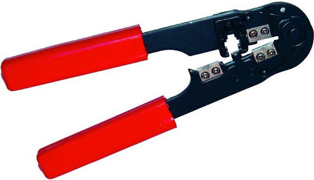 Crimpzange, für 8 Modular-Stecker, Metall