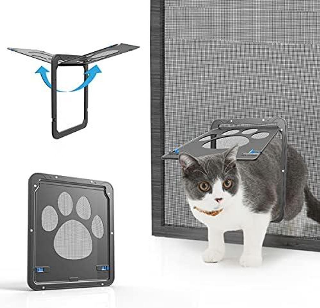 Haustierklappe Fliegengitter mit Magnet Hundeklappe Produktbild 