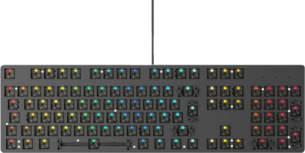 Clavier PC GMMK-RGB-ISO Glorious Noir avec Rétroéclairage LED Réglable - 2
