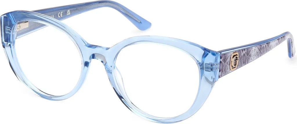 Lunettes de vue Guess GU50127 084 bleu brillant taille 53-19-140