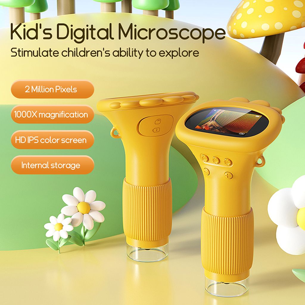1080P mini mikroskop pro děti, 1000x přenosný digitální Obrázek produktu 10